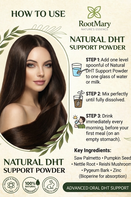 RootMary Natural DHT Support Powder for Hair Growth